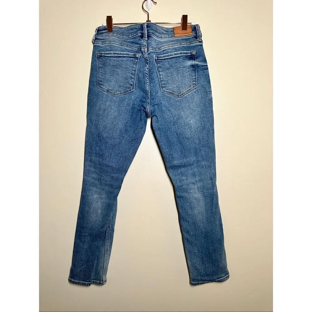 Dear John Aiden Slim Girlfriend Light Wash Distressed Jeans Size 27